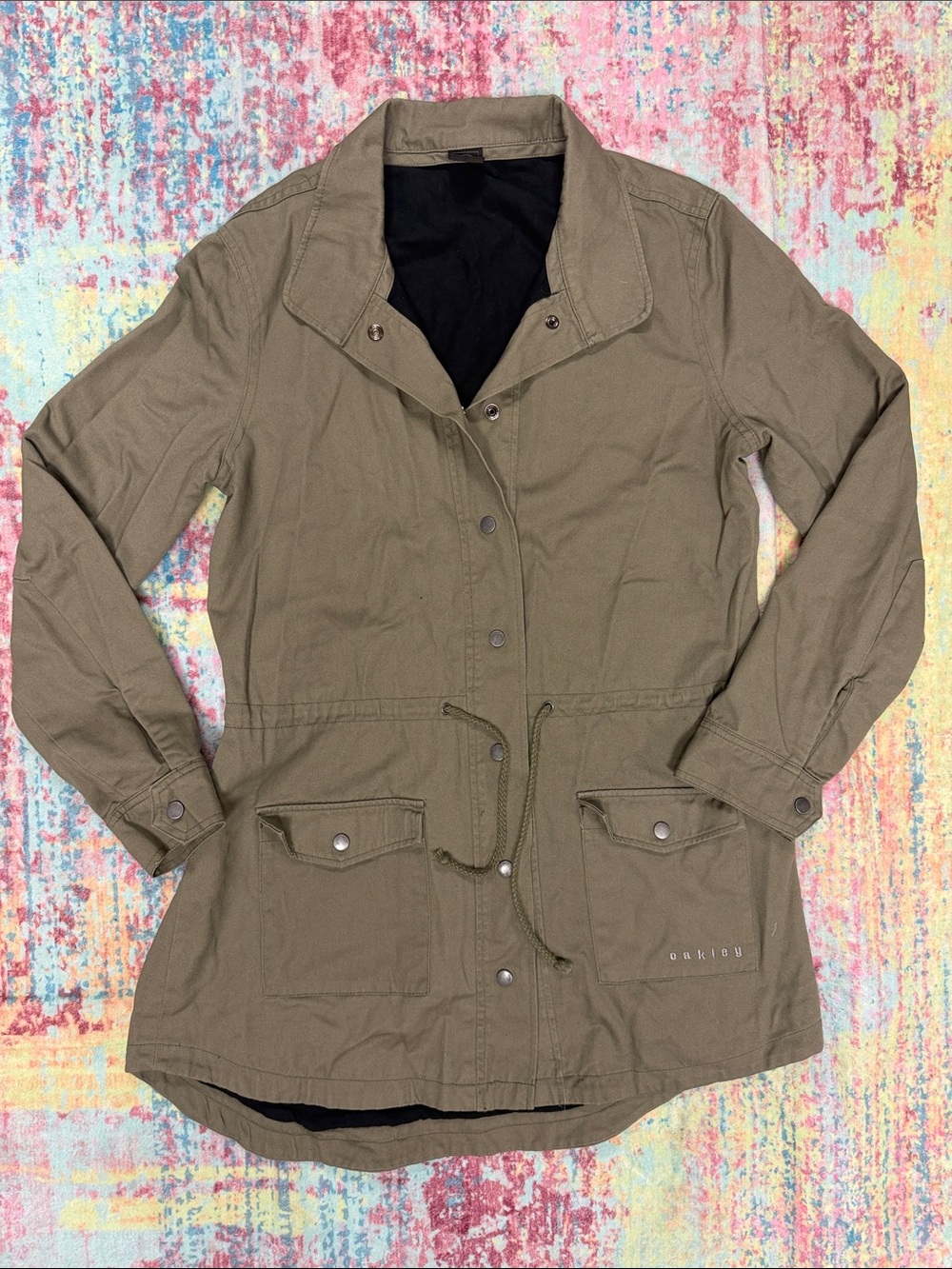Oakley Olive Green Utility Drawstring Jacket - Women